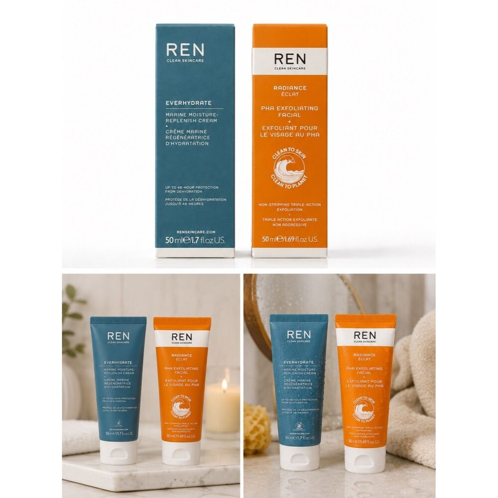REN Clean Skincare Radiance PHA Exfoliating Facial + Everhydrate Marine Moisture - Picture 2 of 7